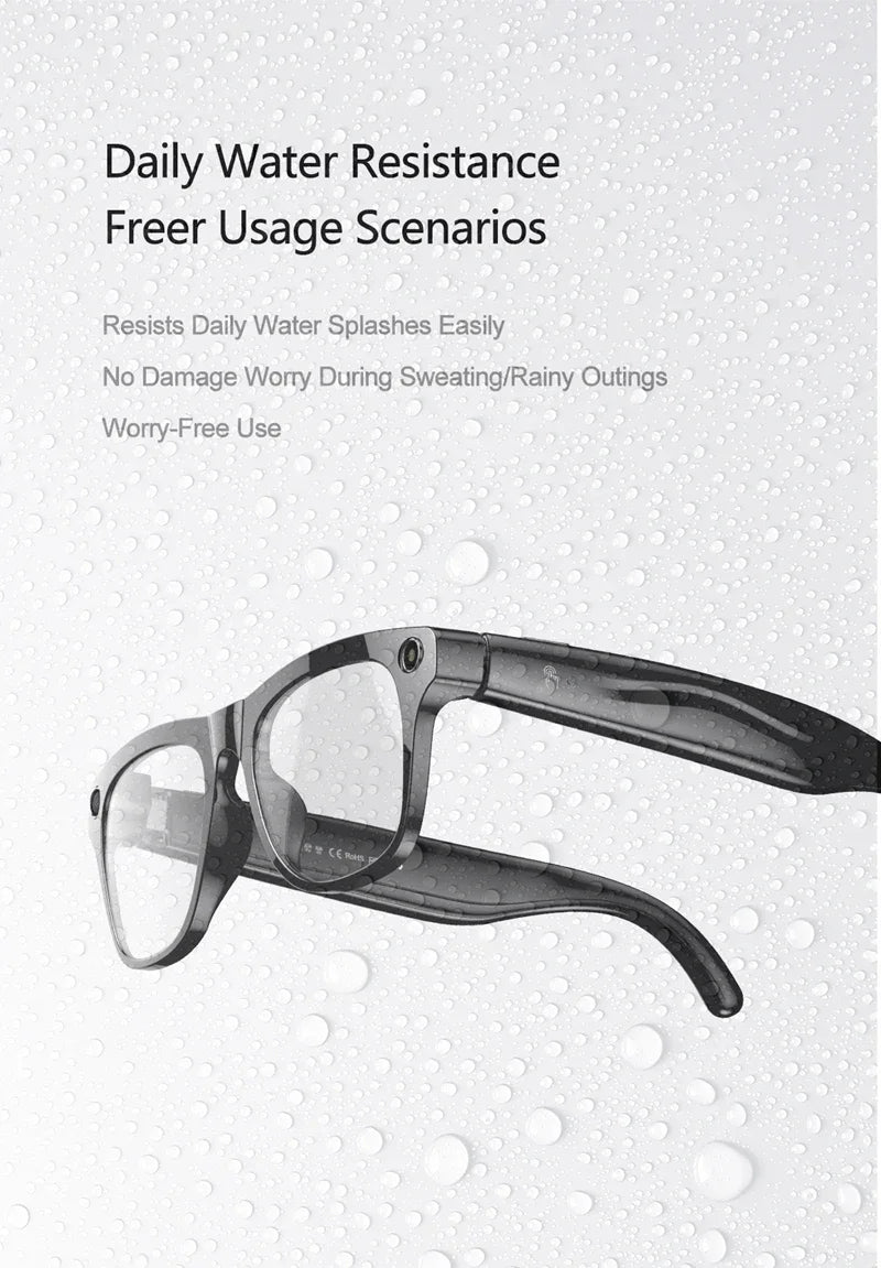 AI Smart Glasses with 100MP Camera & Spatial Audio - Tidesmit Tidesmit
