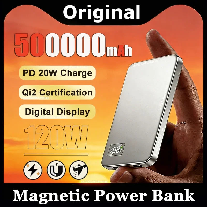 Magnetic Portable Charger 50000mAh - 22.5W Fast Charging Power Bank Tidesmit