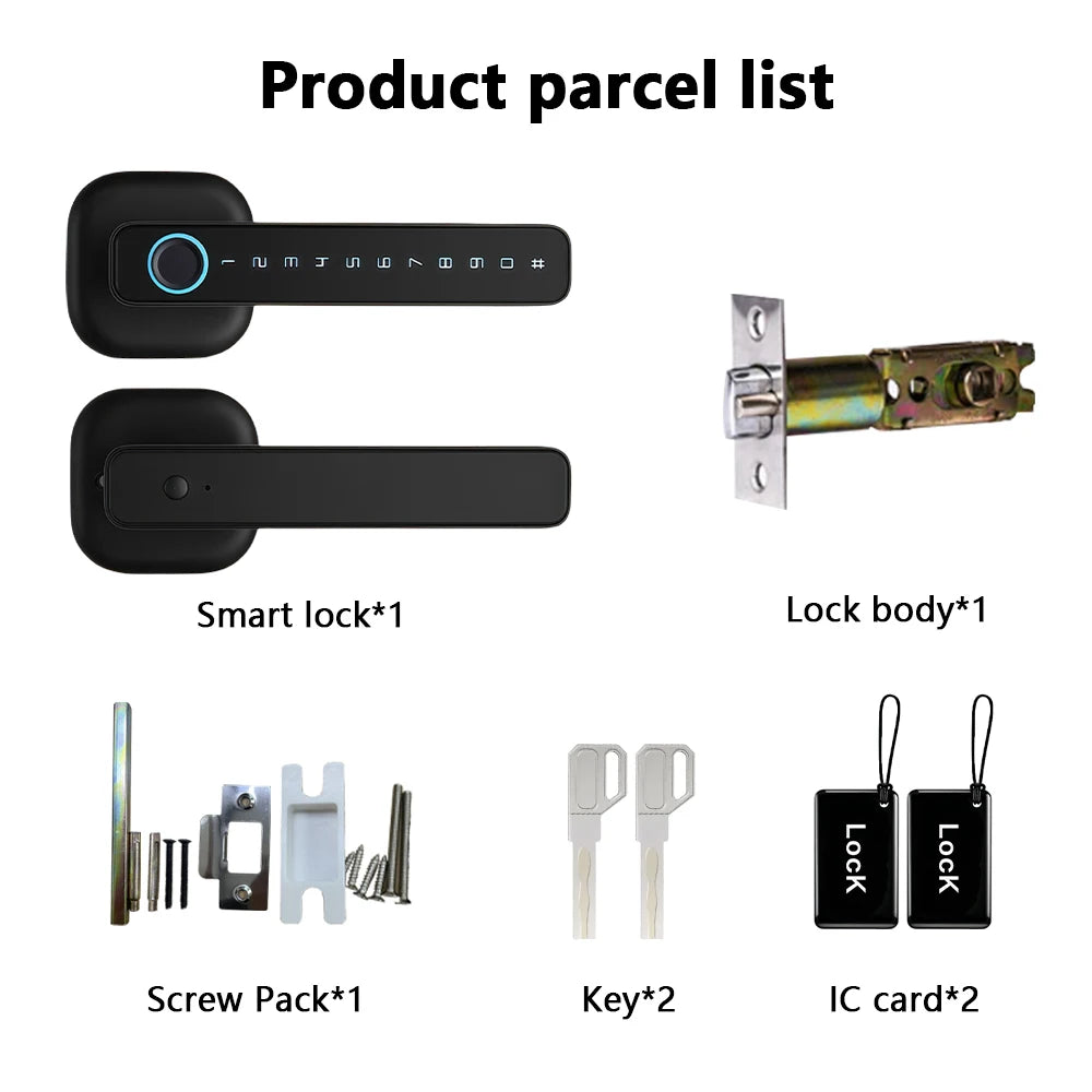 Fingerprint Door Lock: Tuya Bluetooth Smart Entry - M6 Series Tidesmit