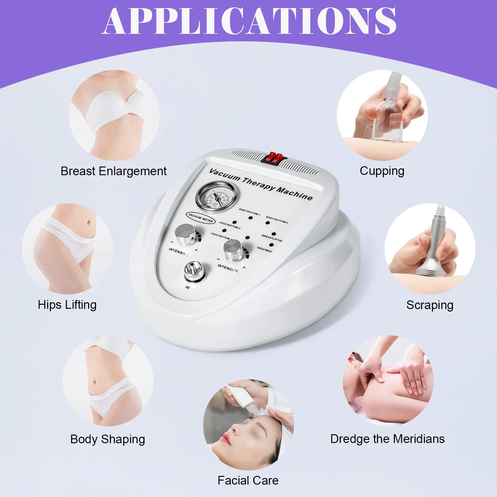 Electric Vacuum Breast Massager - Professional Body Shaping Device Body Shaping Massage Equipment Tidesmit