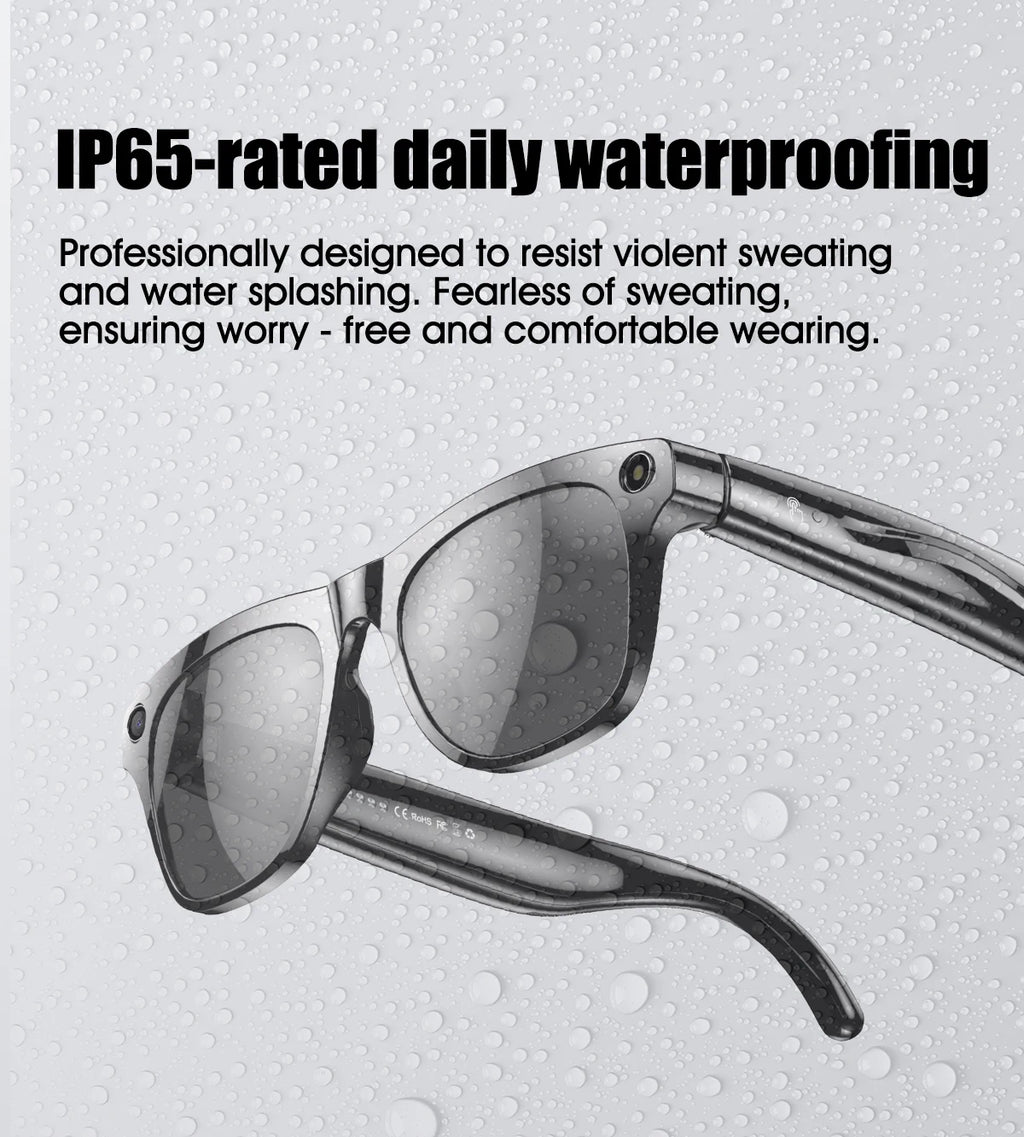 Tidesmit Smart Glasses with Camera, Bluetooth Audio and Voice Control Tidesmit