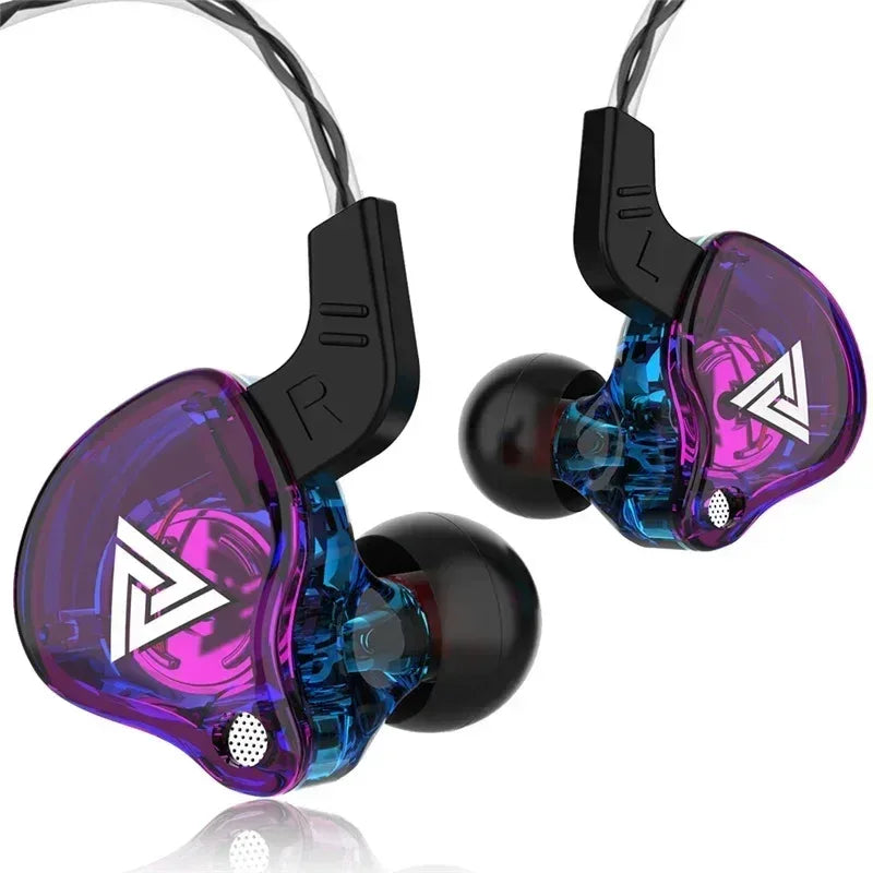 QKZ AK6 Wired Earphones With Mic - Dynamic HiFi Stereo | Tidesmit Purple China Mainland Tidesmit