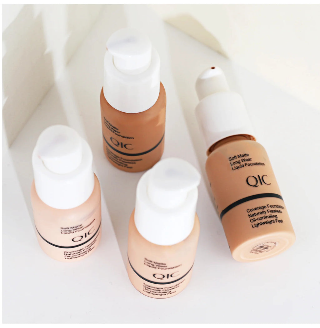 Tidesmit long lasting matte liquid foundation for oil control in five shades for natural flawless face makeup coverage