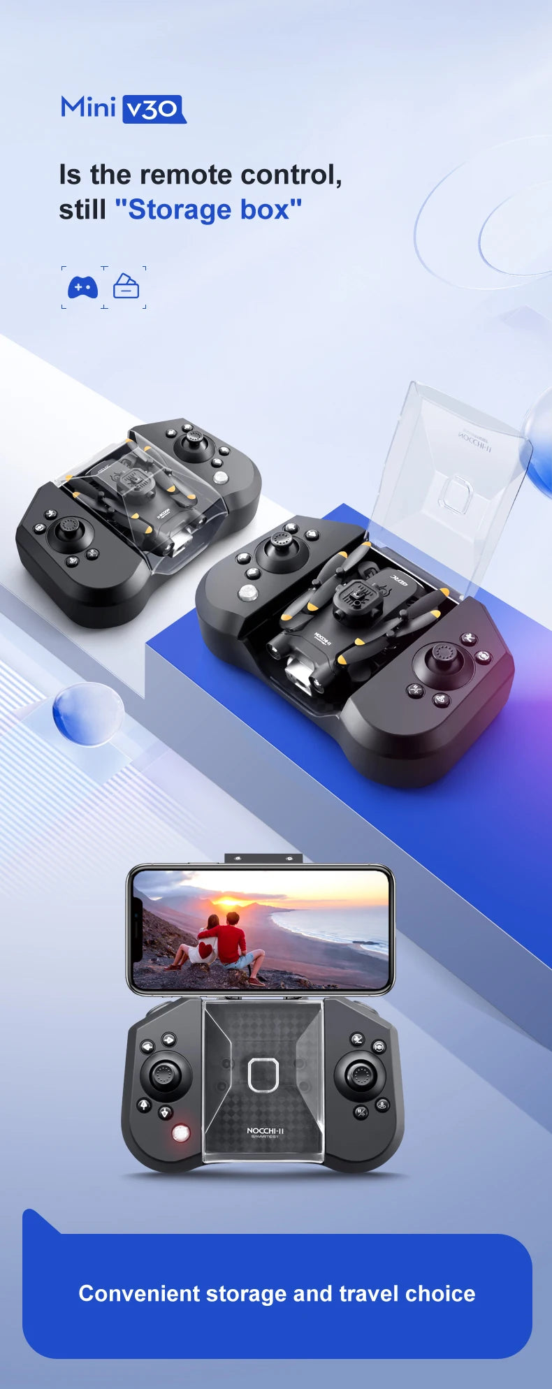 4K Camera Drone Foldable Quadcopter with Dual HD Lenses Tidesmit