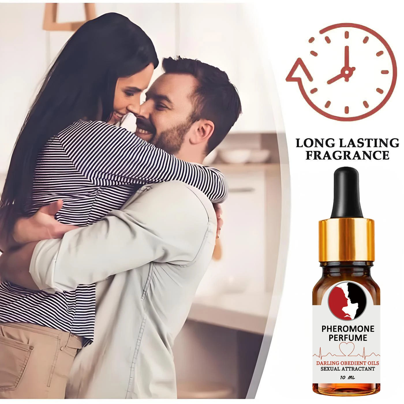 Strong Pheromone Perfume for men and women, 10ml amber glass dropper bottle, long-lasting sexual attractant scent.