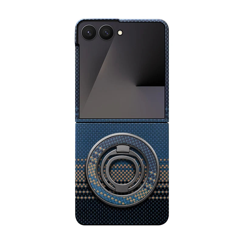 Samsung Galaxy Z Flip 7 Aramid Fiber Case with Magnetic Holder H Shell and Holder Galaxy Z Flip7 Tidesmit