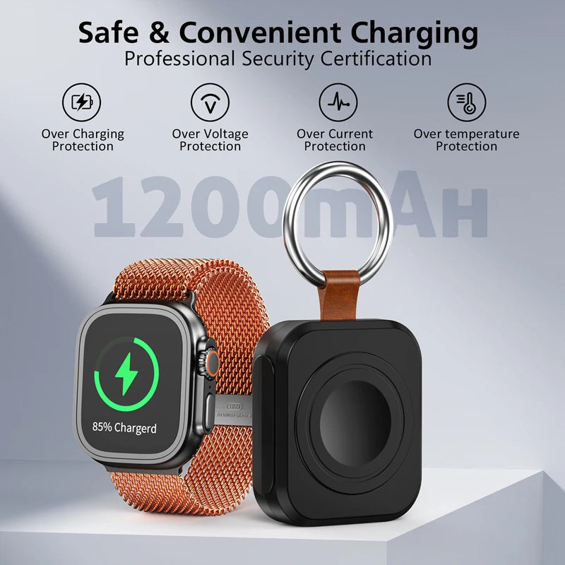 Portable Magnetic Watch Charger for Apple & Samsung Fast Charging Tidesmit