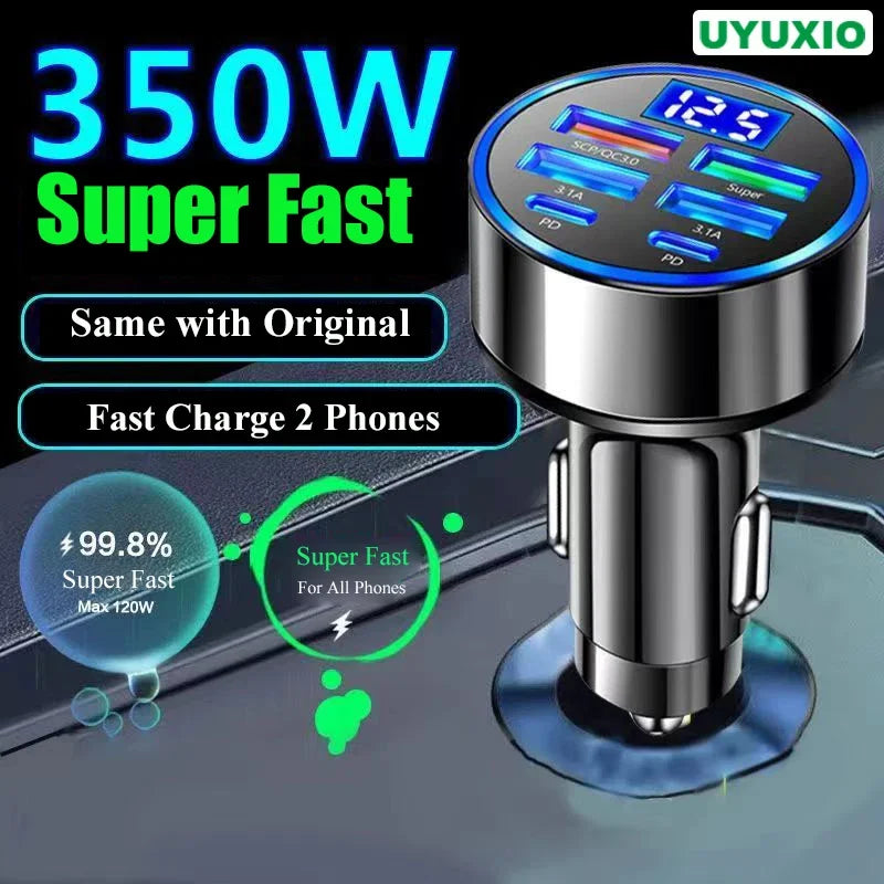 USB C Car Charger with Voltage Display - Fast Charging PD 3.0 Adapter Tidesmit