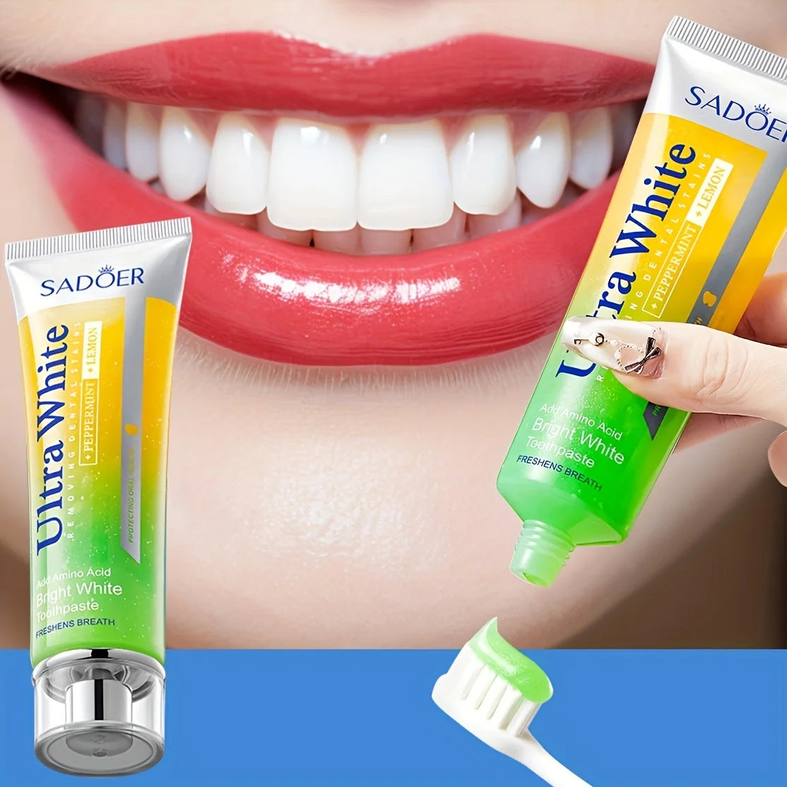 Tidesmit Lemon Mint Whitening Toothpaste for brightening teeth and fresh breath 100g tube