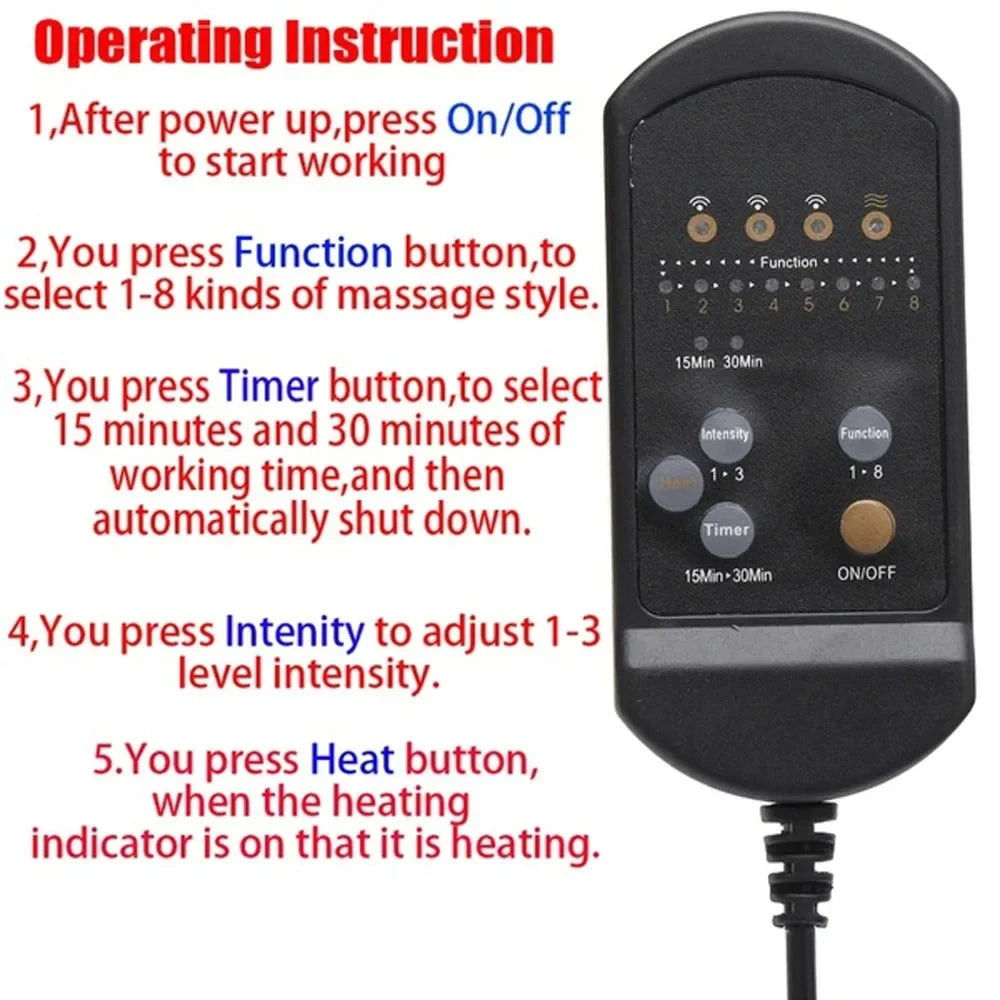 Electric Massage Chair Pad with Heat Therapy & Vibration | Tidesmit Massage Chairs Tidesmit