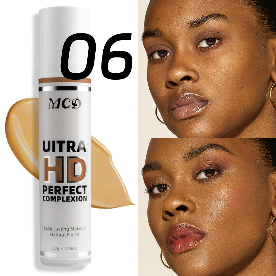 Tidesmit professional matte liquid foundation with waterproof oil control and concealer coverage texture close-up