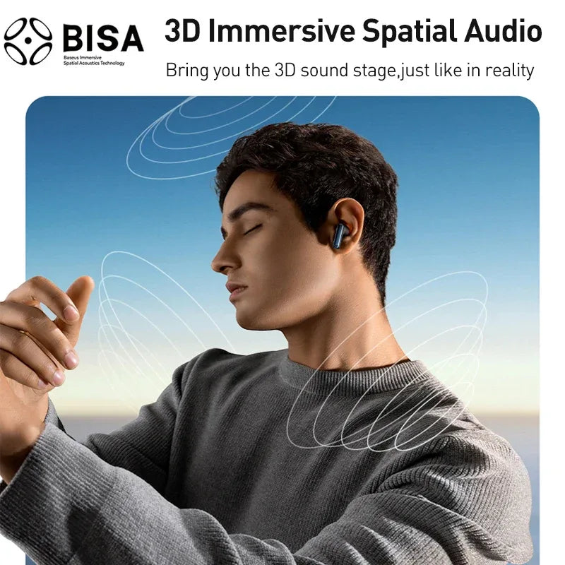 Tidesmit 48dB Active Noise Cancelling Wireless Earbuds - Bluetooth 5.3 Tidesmit
