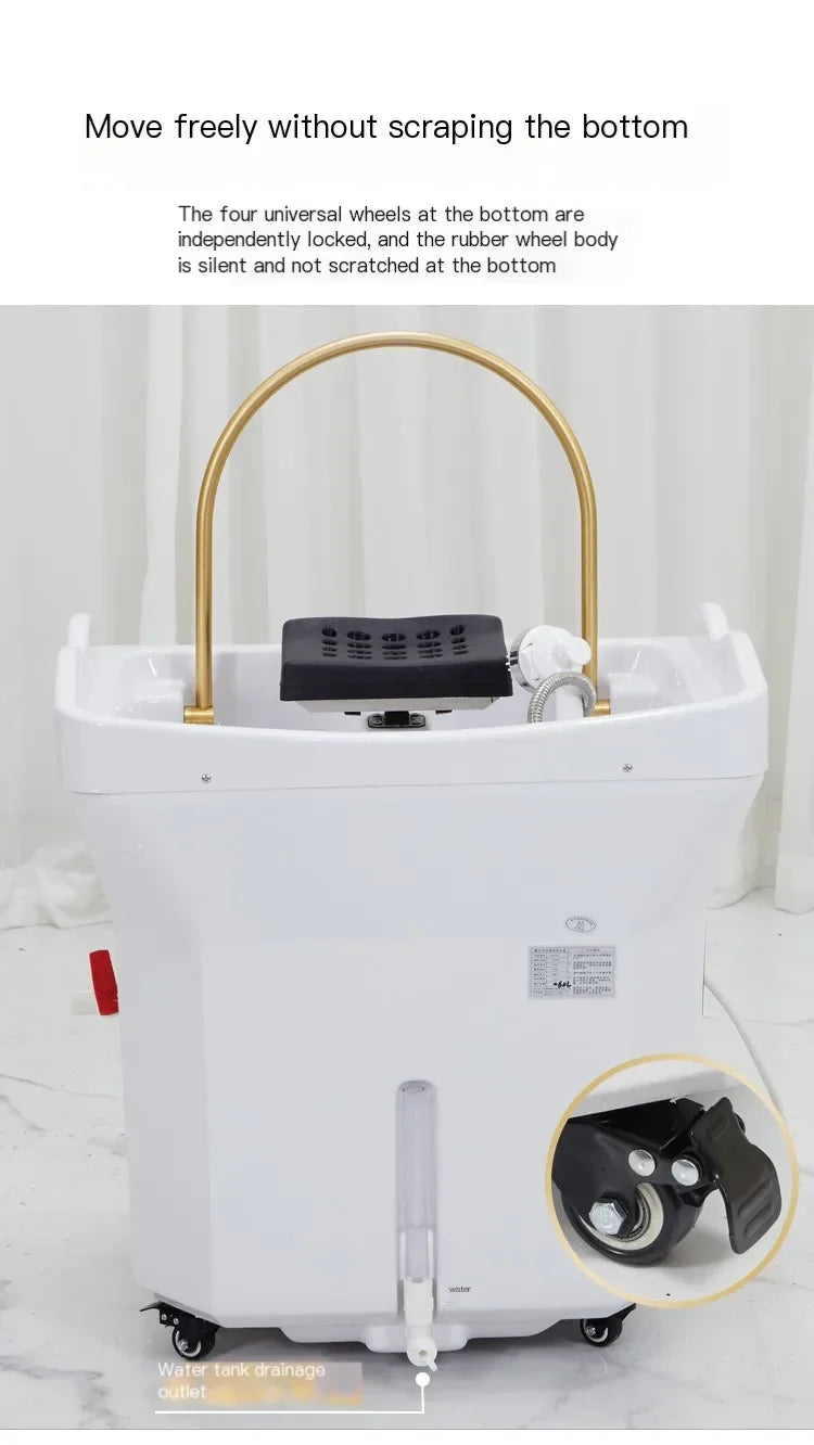 Portable Salon Hair Wash Basin Chair - Mobile Spa Sink Unit Massage Chairs Tidesmit