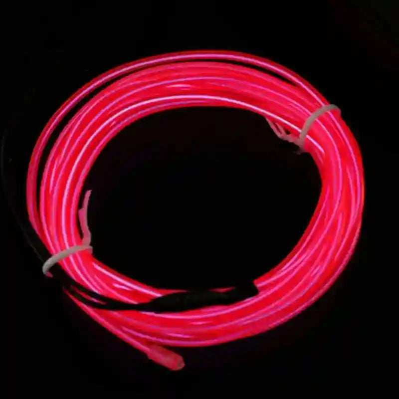 5M LED EL Wire Strip for Car Interior Ambient Lighting - Tidesmit Pink Tidesmit