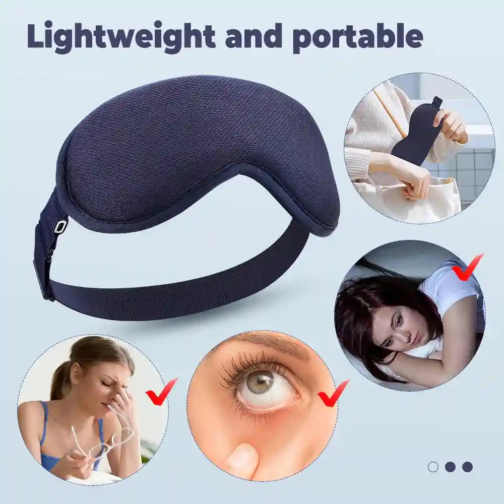 Electric Steam Eye Mask - Heated 3D Massager for Eye Fatigue Eye Massage Instrument Tidesmit