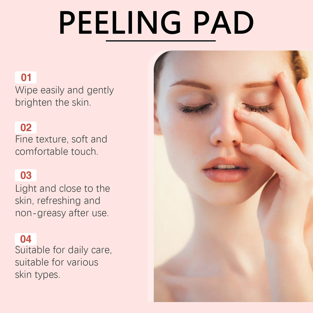 Succinic Acid Peeling Pads - Gentle Exfoliating Facial Treatment Scrubs Treatments Tidesmit