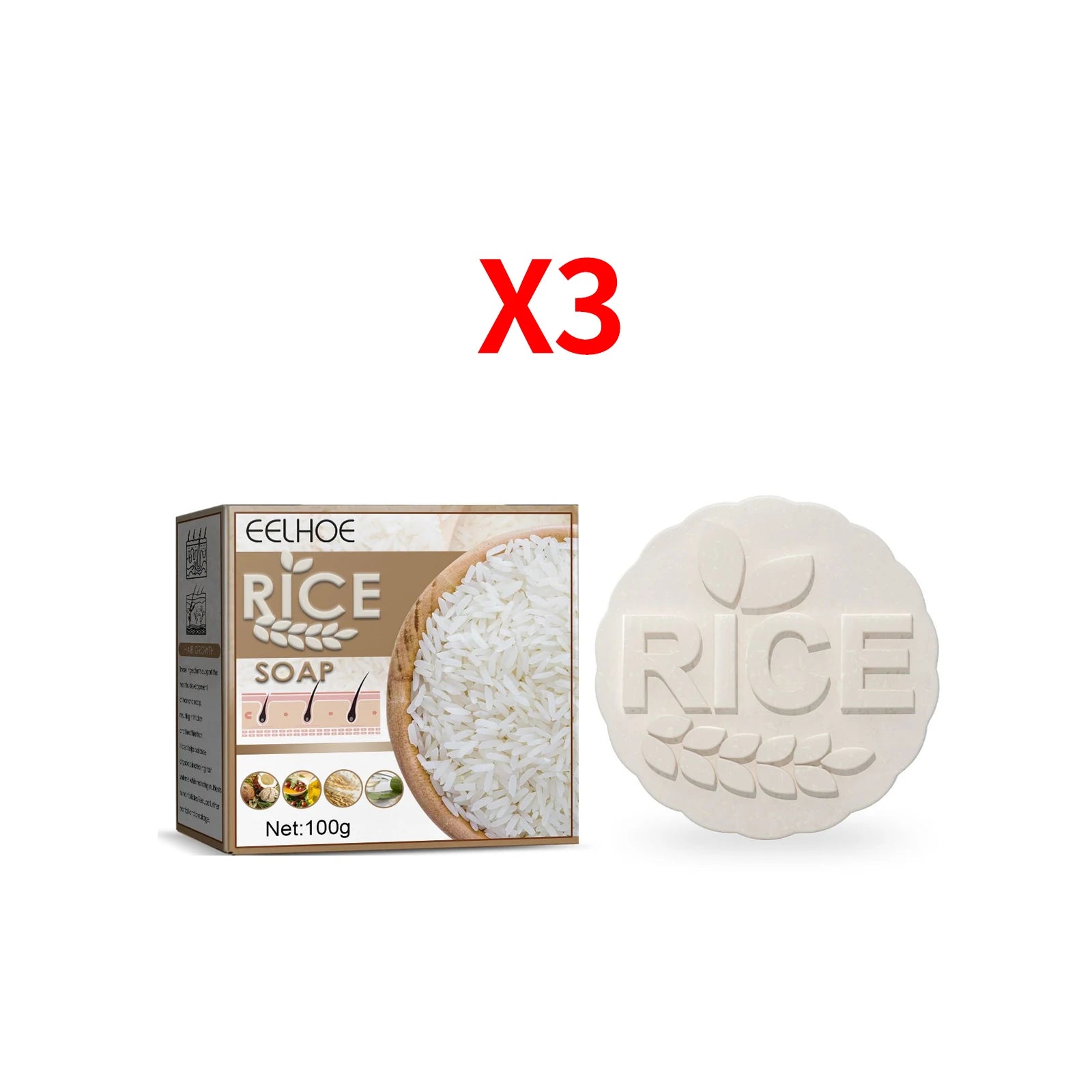 Rice Shampoo Bar Anti Loss Nourishing Moisturizing Scalp Repairing Dry Damaged Hair Strengthening Root Hair Growth Shampoo Soap