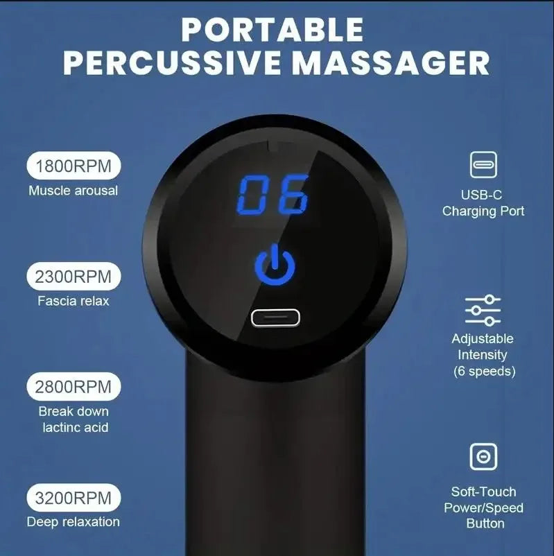 Mini Muscle Massage Gun | Portable Deep Tissue Percussion Massager Fascia Gun Tidesmit