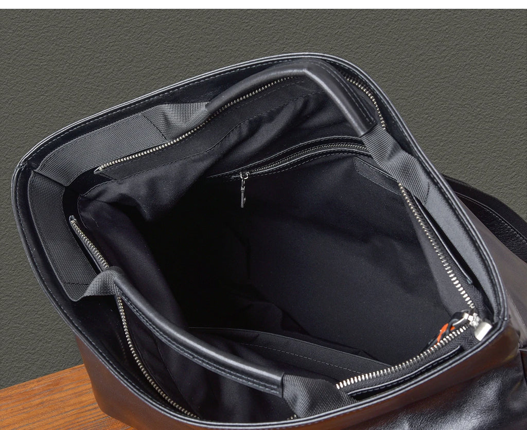 Retro Designer Men New Black Cowskin Genuine Leather Travel Bag Big Capacity Casual Tote Handbag Single Shoulder Crossbody Bag