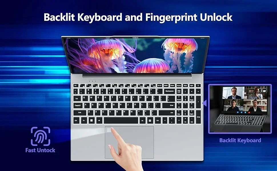 15.6 Inch 120Hz FHD IPS Laptop Intel Core I9-9880H 32GB RAM 2TB SSD Backlit Keyboard Large Battery Notebook