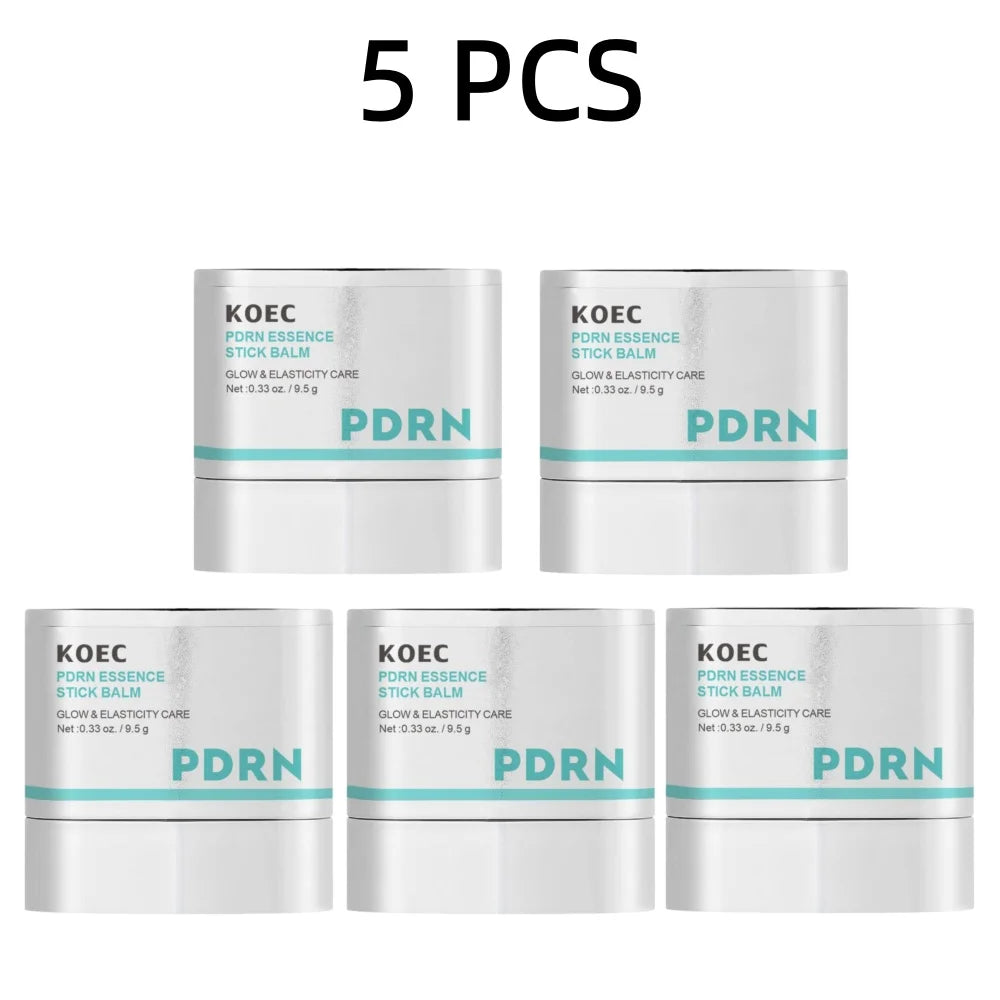 KOEC Portable PDRN Essence Stick Balm Collagen Niacinamide Glycerin, Moisturizing Glowing Firming Anti-Wrinkle Elasticity Boost