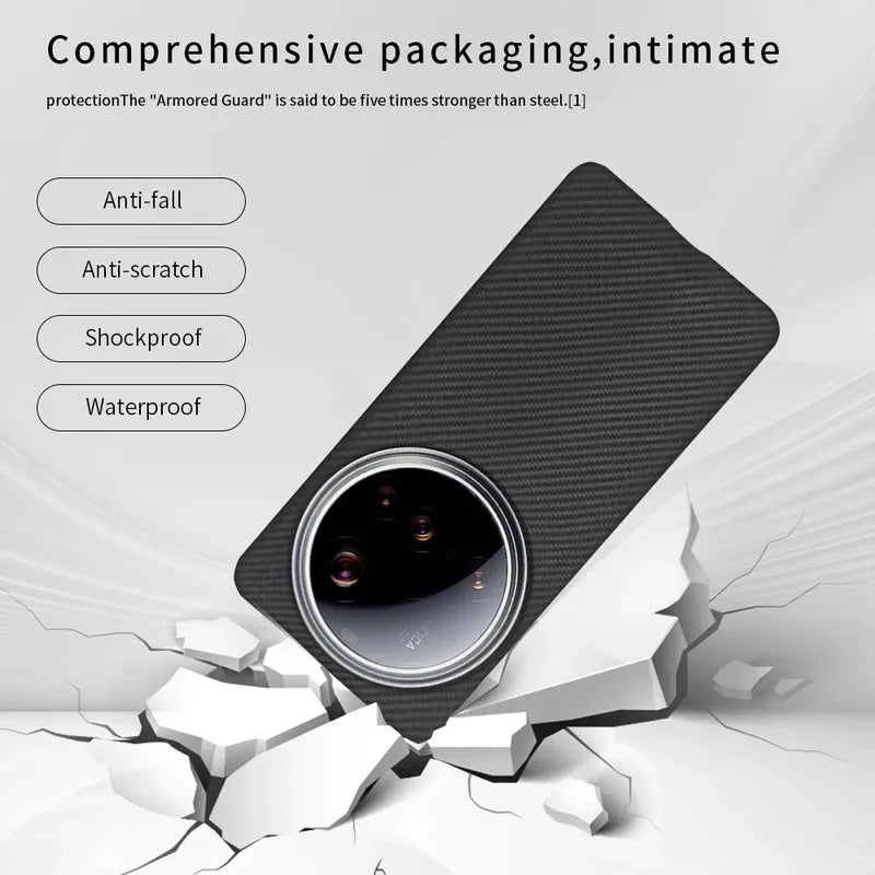 Xiaomi 15 Ultra Carbon Fiber Case | Slim MagSafe Aramid Protection Tidesmit