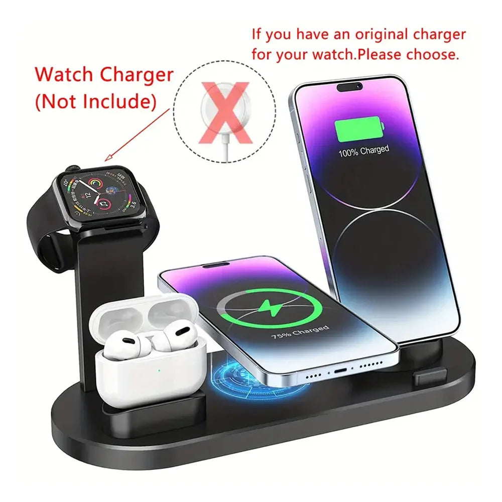 Wireless Charger for iPhone 17-12 & AirPods, Qi Certified Multi-Device Pad Tidesmit