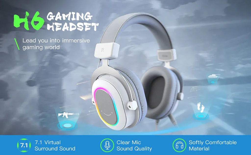 7.1 Surround Sound RGB Gaming Headset with Microphone - Tidesmit Tidesmit