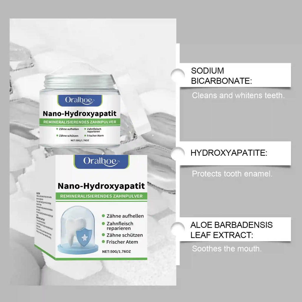 Tidesmit hydroxyapatite teeth whitening powder for professional stain removal and fresh breath dental care.