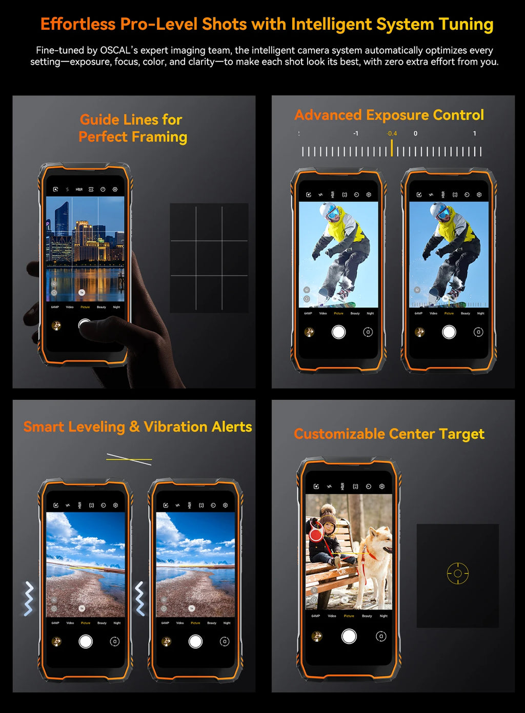 Blackview OSCAL TANK 1 Rugged Smartphon 5G 6.78" FHD+Display Cell Phone16GB+512GB 20000mAh 64MP Telephone Portabl Android 15 NFC