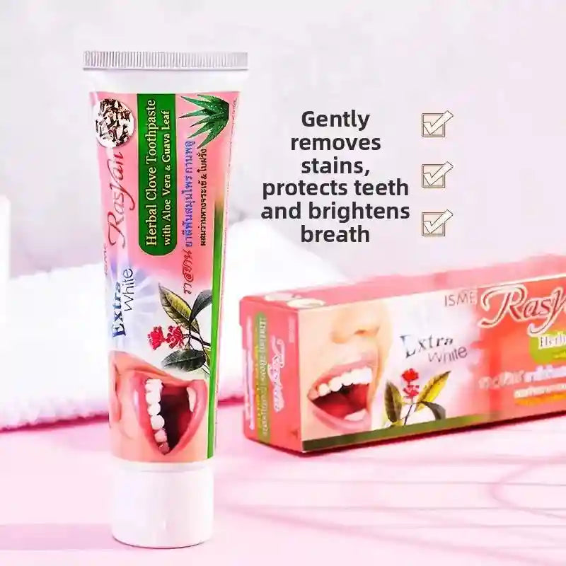 Tidesmit Rasyan Thai herbal toothpaste for teeth whitening and removing yellow tartar for fresh breath