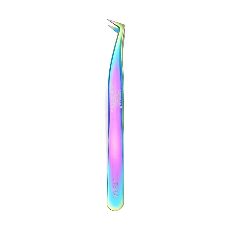 Eyelash Extension Tweezers: Precision Stainless Steel Pro Tools False Eyelashes CTS-6A Tidesmit