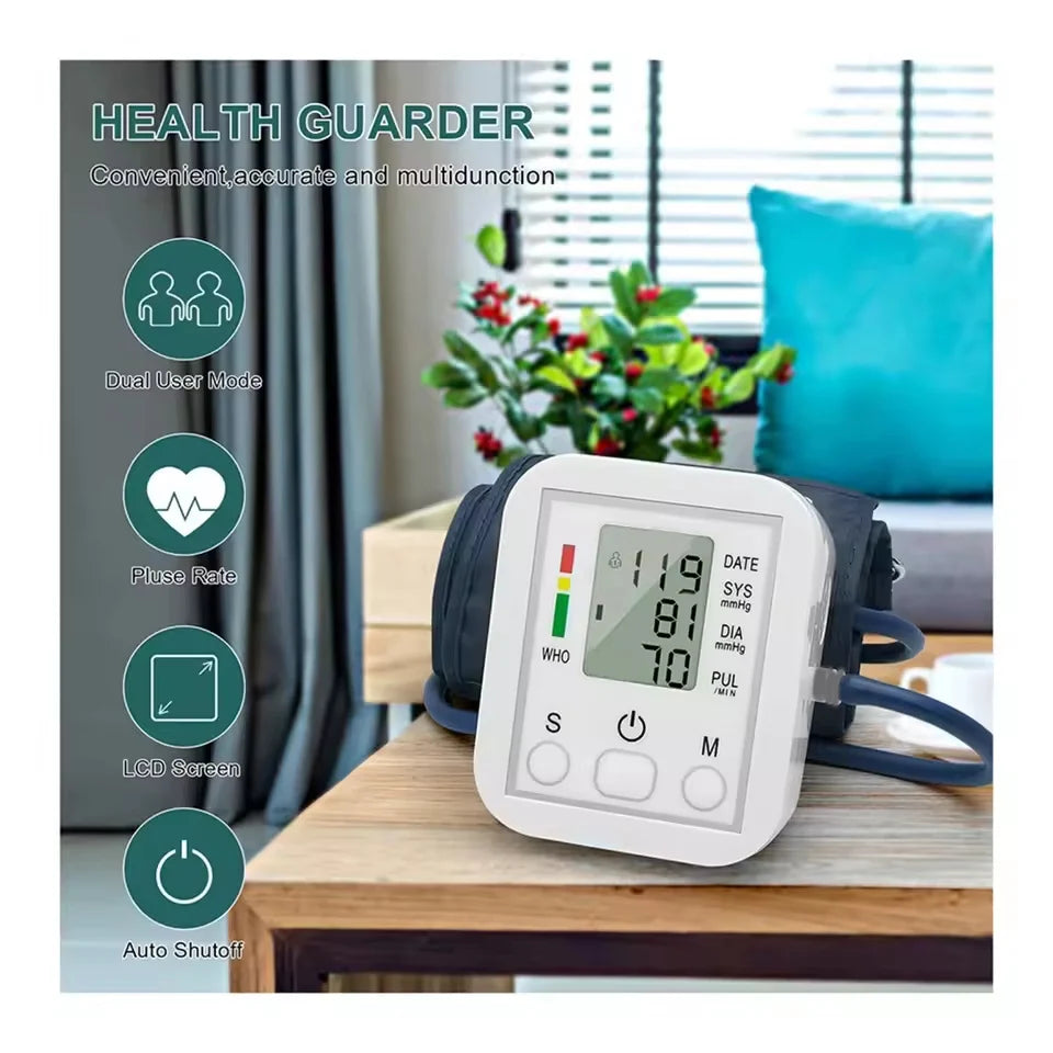Health Care Blood Pressure Monitor Digital Tonometer Upper Arm Blood Pressure Meter Automatic BP Medical Sphygmomanometer Pulse