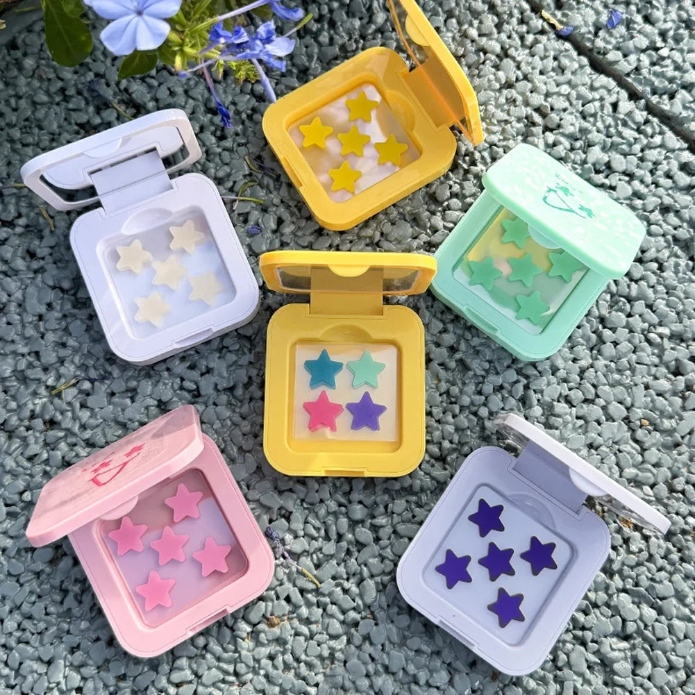 Star Design Pimple Patch with Colorful Makeup Mirror Hydrogel Blemish Concealer Acne Spot Treatment Beauty Health Kit