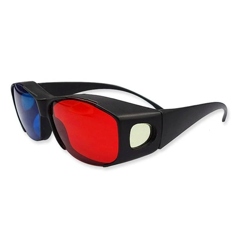 3D Anaglyph Glasses Red Blue Lens - Black Frame for Immersive Movies Tidesmit
