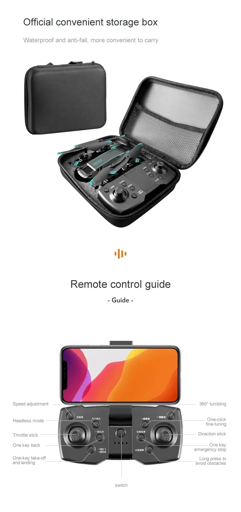 Tidesmit Foldable GPS Drone with 8K Camera and Obstacle Avoidance Tidesmit
