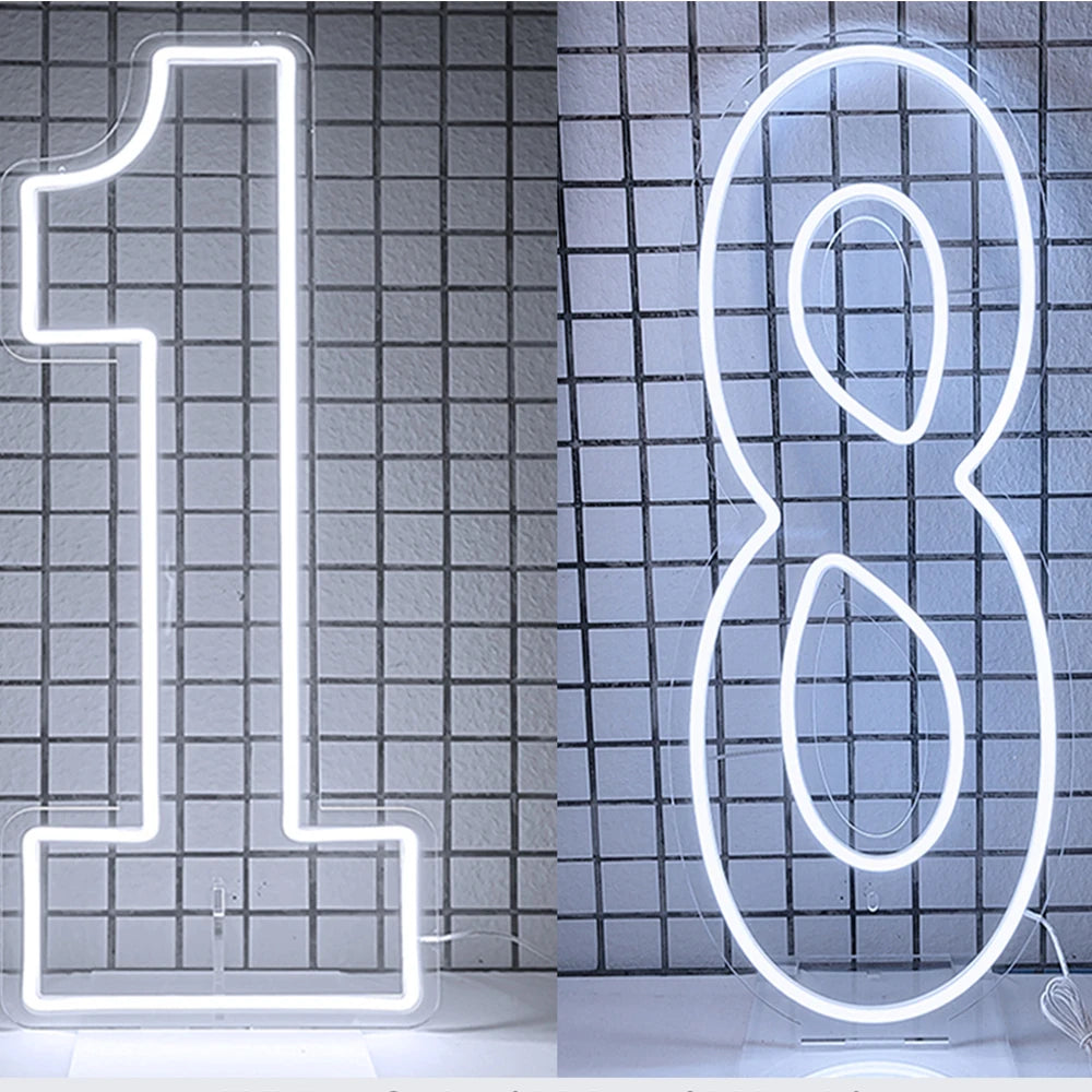 LED Neon Number Sign for Weddings | Customizable Event Lighting 76-100cm number 18 China Mainland Tidesmit