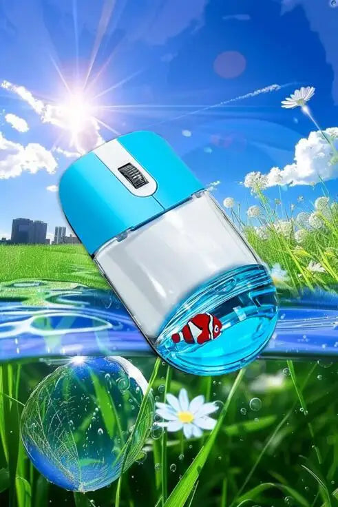 Creative Cute Floating Aquarium Animal 2.4 Wireless Mouse Ergonomics Mute Liquid Mice For PC Laptop Computer Accessoires Gifts