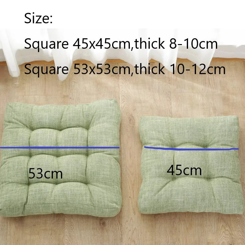 Linen Tufted Seat Cushion Square Large Floor Cushions Futon Meditation Yoga Thickened Floor Seating Pillow Tatami Kids Seat Pads