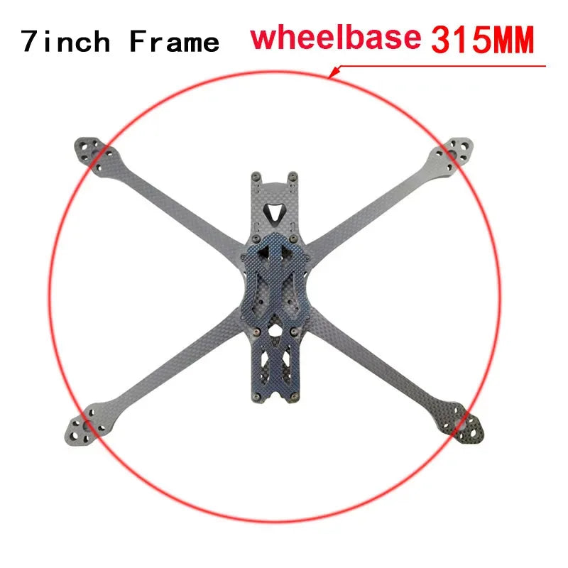 7 Inch FPV Drone DIY Kit Carbon Fiber Frame Brushless by Tidesmit Tidesmit