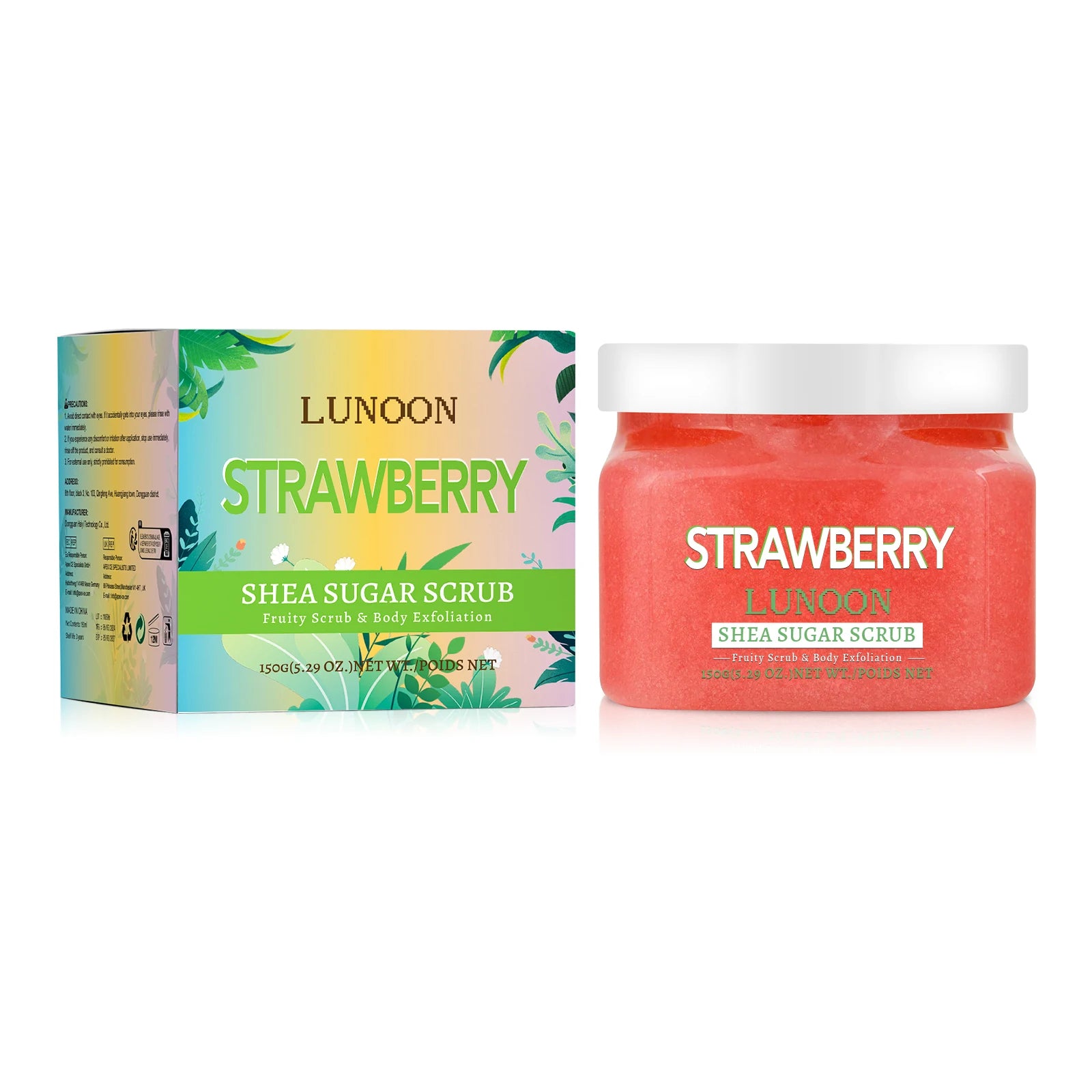 Watermelon Shea Sugar Scrub - 150g Natural Exfoliating Body Glow Scrubs Treatments 150g 2 Tidesmit