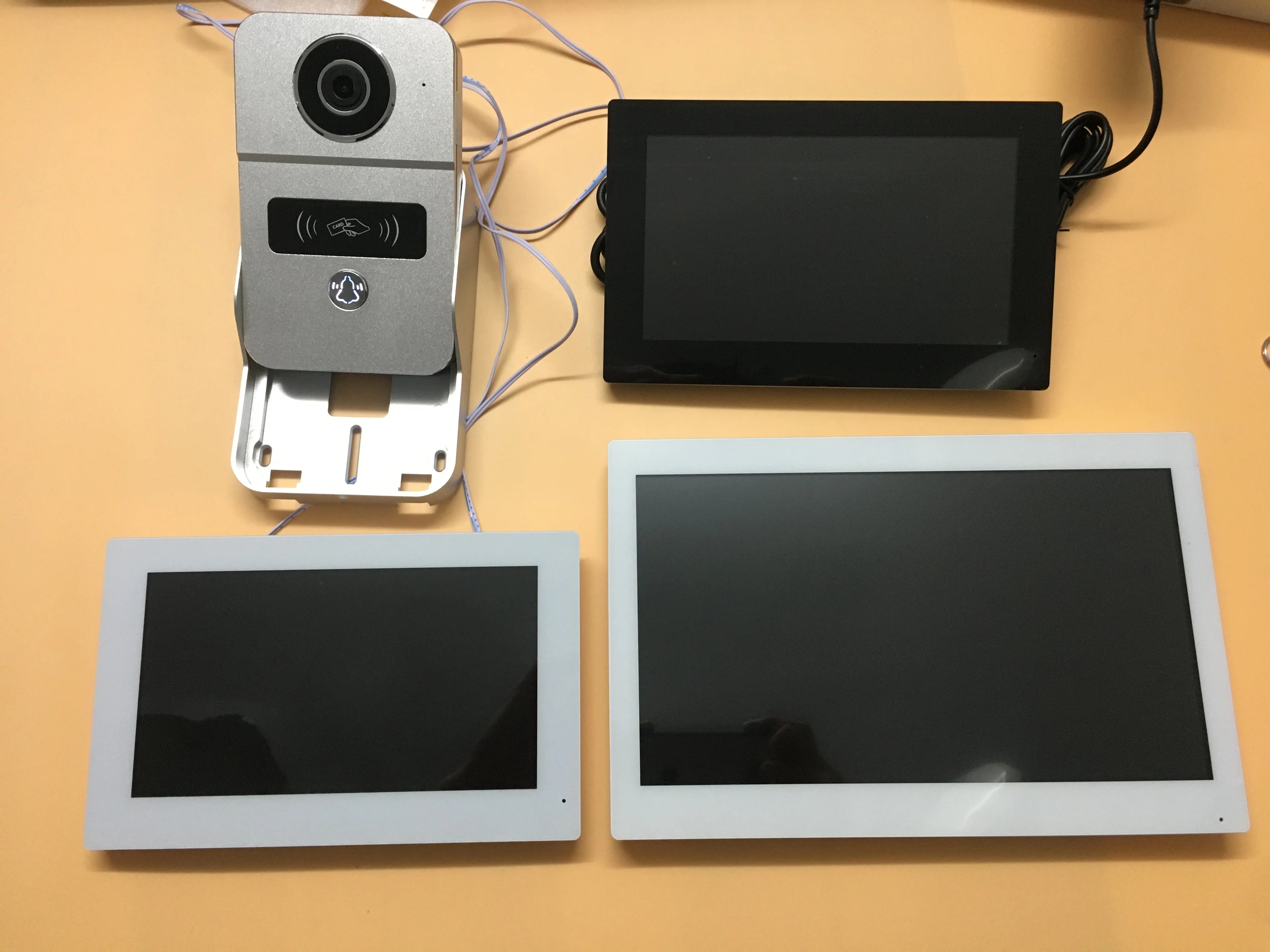 1080P 7/10 Inch Touch Screen 2 Wire Video Doorbell Tuya Home Video Intercom System IC Card APP Unlcok with Electric Strike Lock