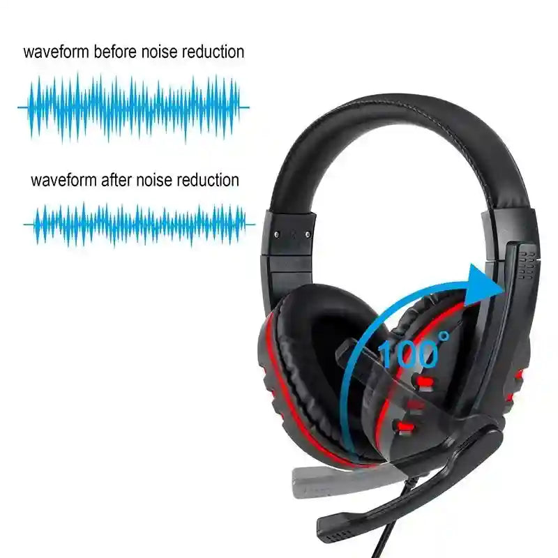 Wired Gaming Headphones with Noise Cancelling Mic | Tidesmit Tidesmit
