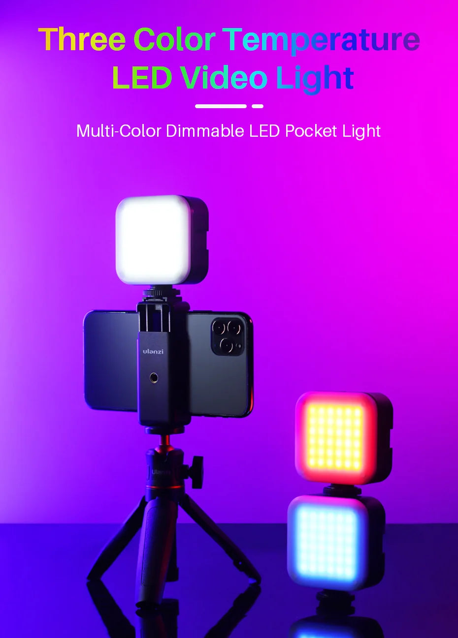 LED Video Light Dimmable Vlog Panel | 3200-5600K Adjustable Color Tidesmit