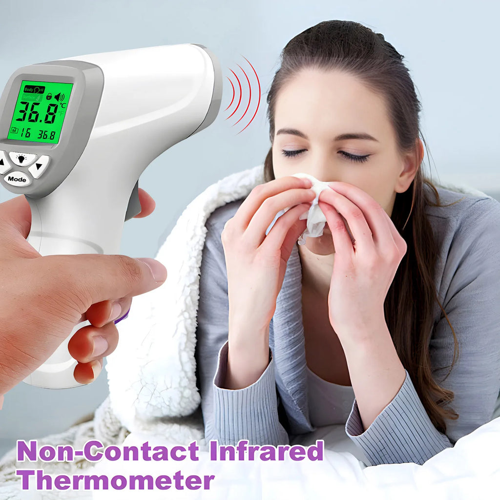 amzwn Baby Digital Infrared Forehead Thermometer Fever Contactless Clinical Electronic Medical Temperature Meter Adult