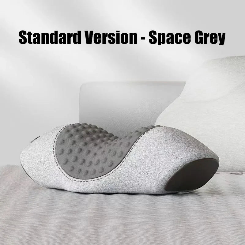 Neck Traction Pillow with Heat Vibration Massager | Tidesmit Massage Cushion JZZ-Space Gray Tidesmit