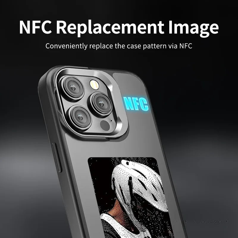 E-Ink Phone Case for iPhone 15 Pro - Customizable Display Shockproof Cover Tidesmit