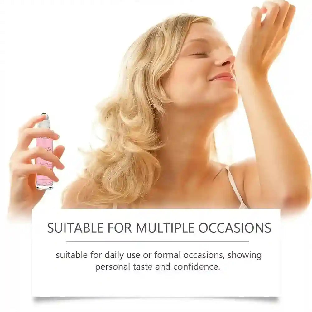 Magic Pheromone roll-on perfume for men and women. Long-lasting, attractive unisex fragrance in a sleek glass bottle.