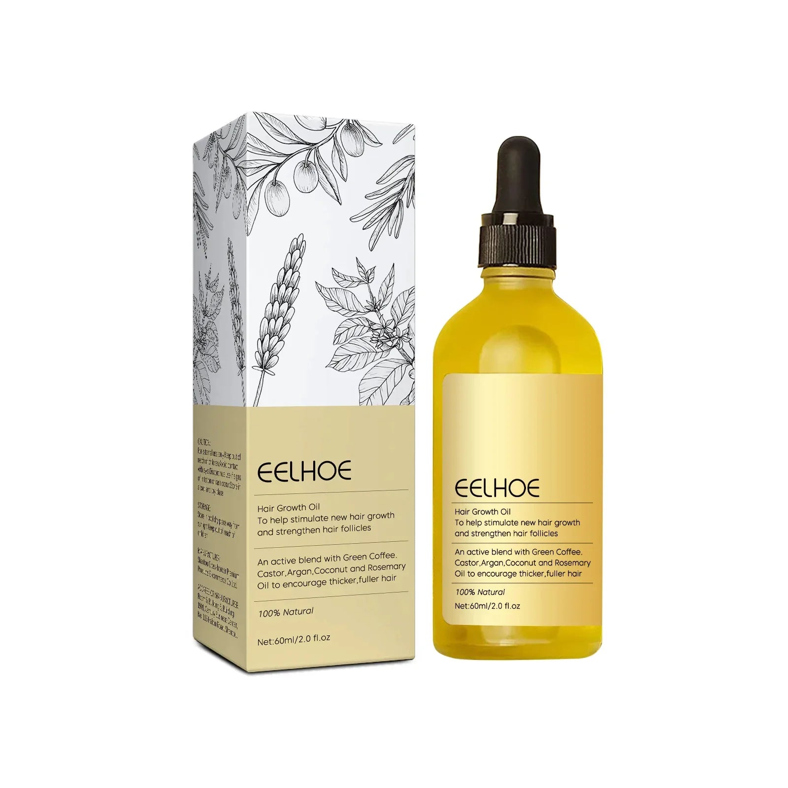 Tidesmit Eelhoe hair growth oil with castor, argan, and rosemary to prevent hair loss and thicken hair follicles.