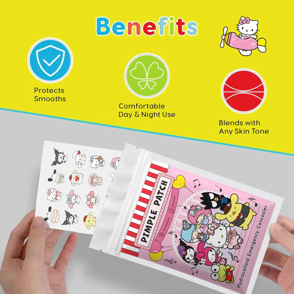88PCS Sanrio Characters Acne Pimple Patches | Cute Hydrocolloid Spot Stickers for Face & Skin